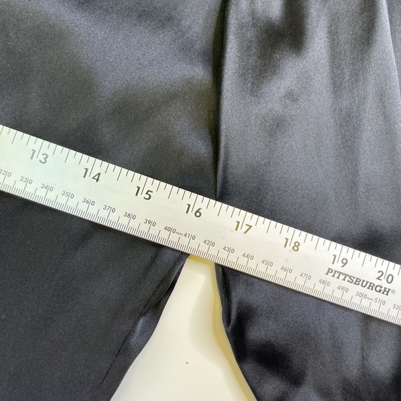 St. John Black Button Ruffle Silk Blouse Shirt 2 - Picture 11 of 11